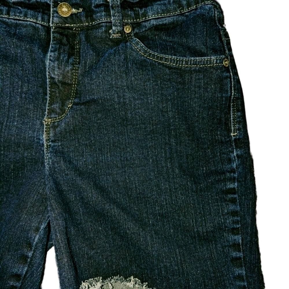 Gloria Vanderbilt Medium 6 women's Shorts M Jean Stretch Denim Studded Jeans - Picture 4 of 12